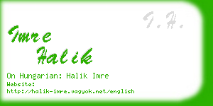 imre halik business card